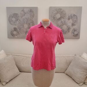 Tommy Bahama Girls Palm Short Sleeve Polo - size Medium (8/10)